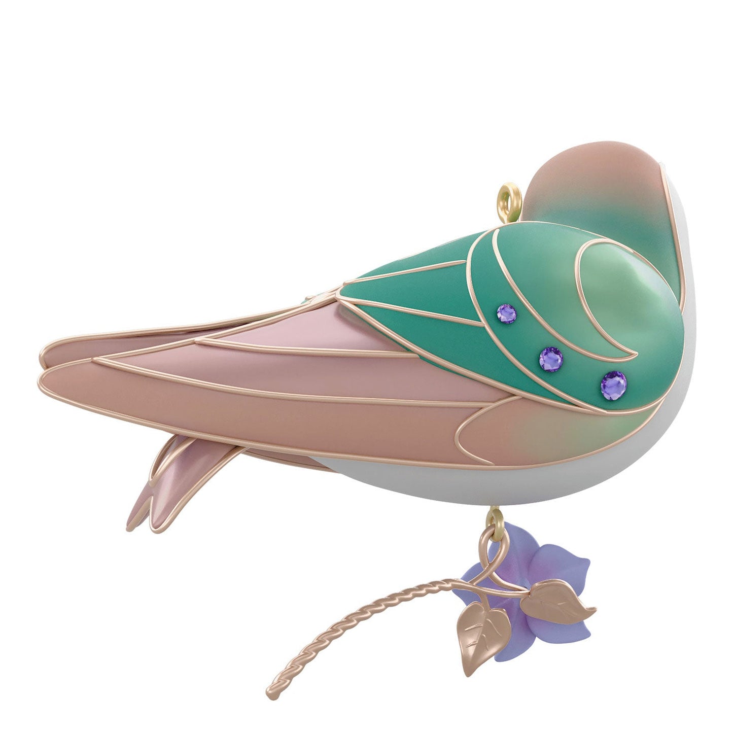 The Beauty of Birds Lady Violet-Green Swallow 2024 Keepsake Ornament