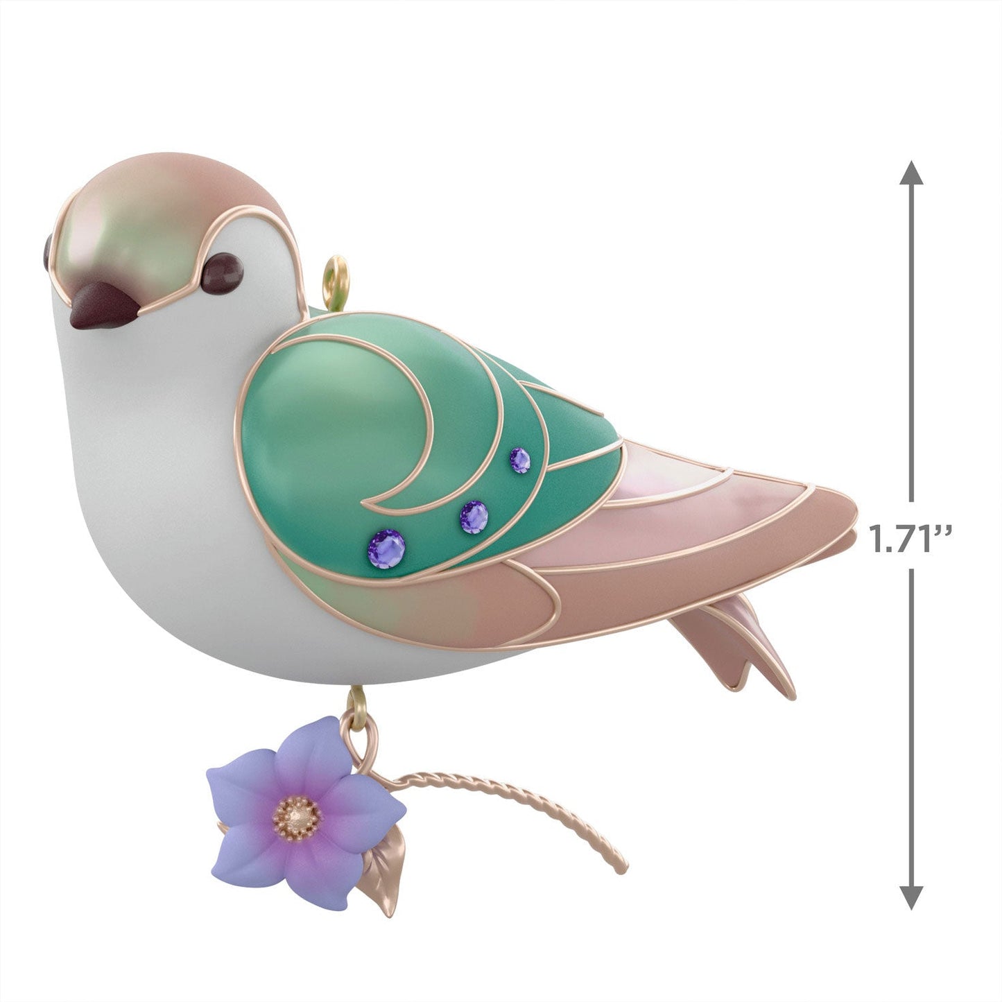 The Beauty of Birds Lady Violet-Green Swallow 2024 Keepsake Ornament