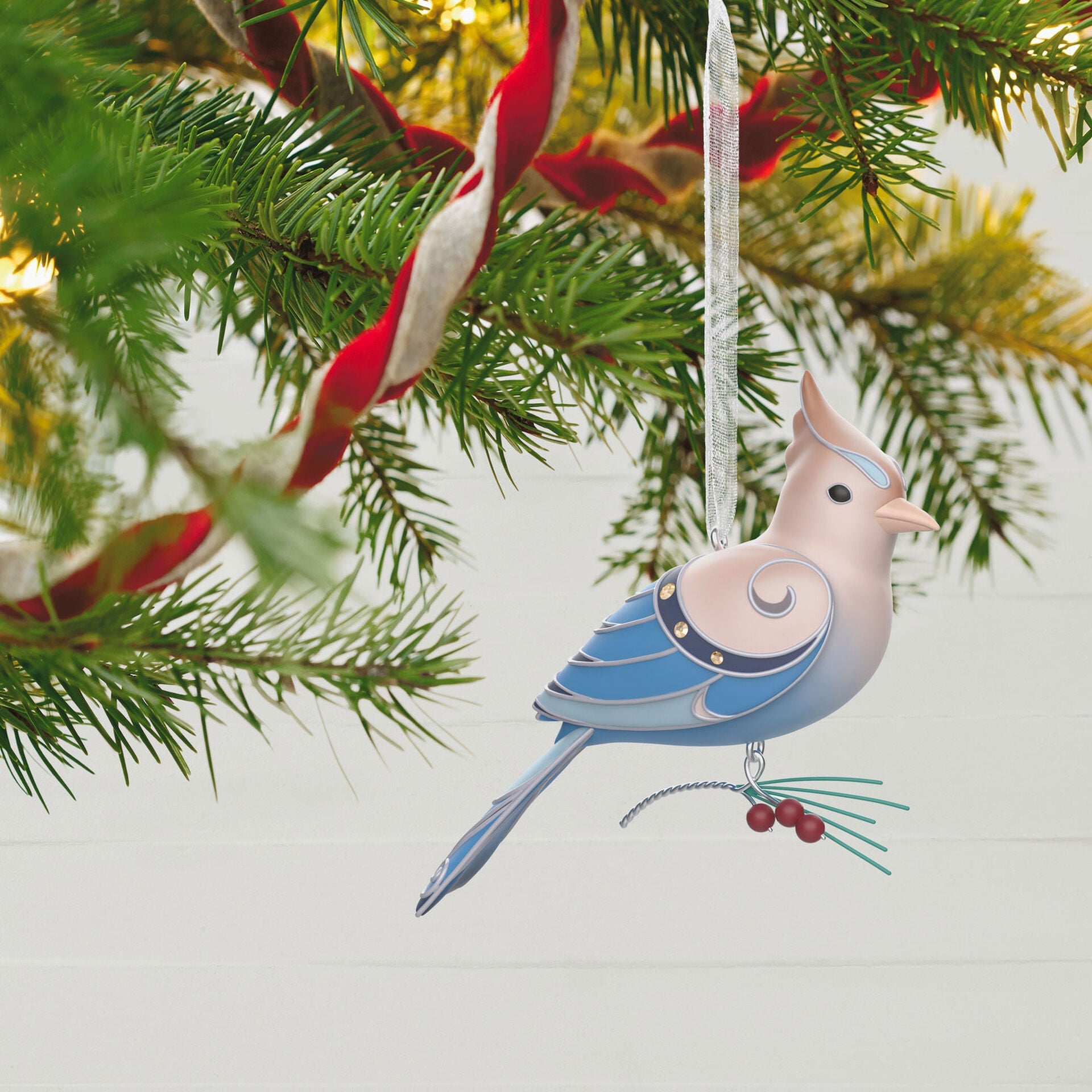 The Beauty of the Birds Leucistic Steller's Jay, Limited 2023 Keepsake Ornament