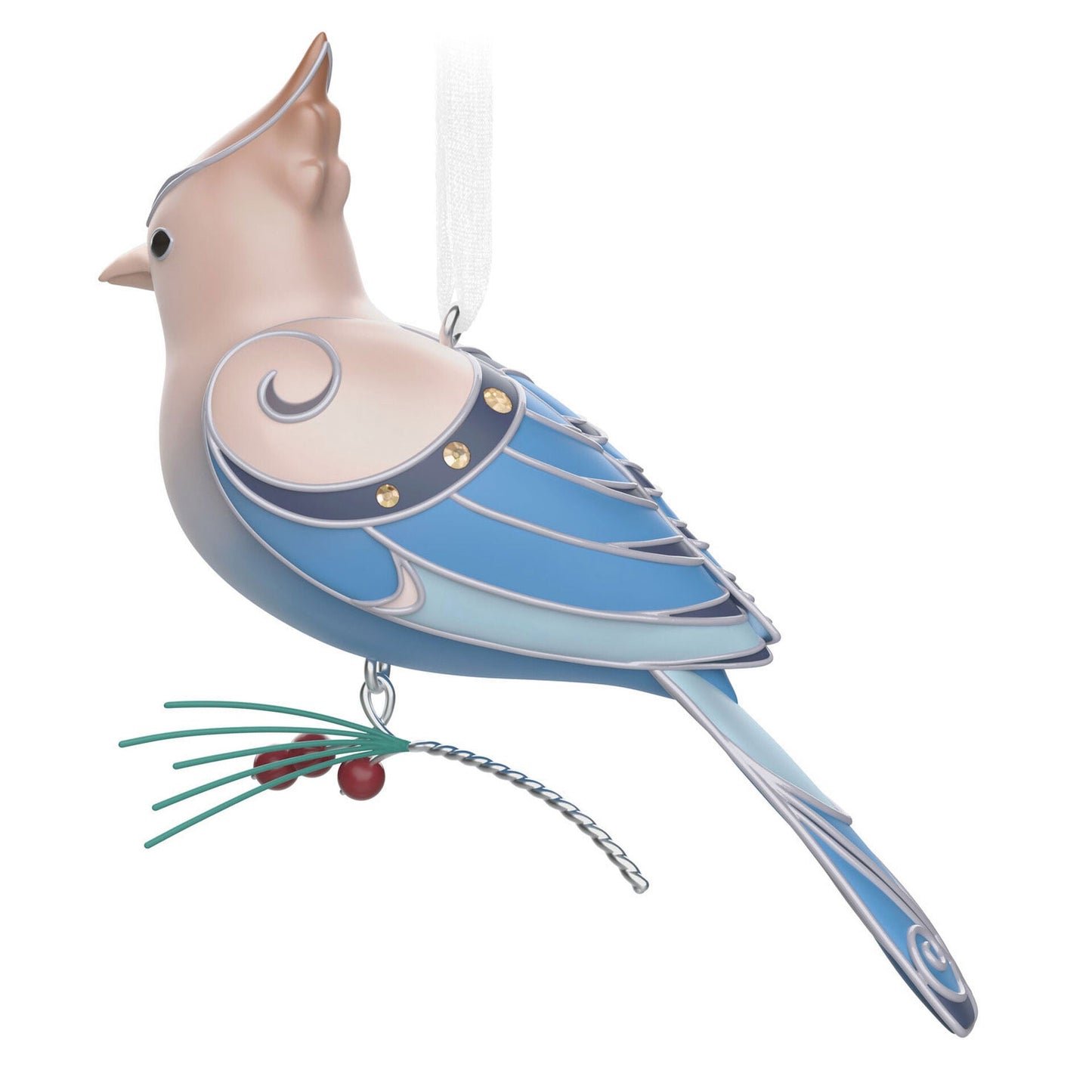 The Beauty of the Birds Leucistic Steller's Jay, Limited 2023 Keepsake Ornament