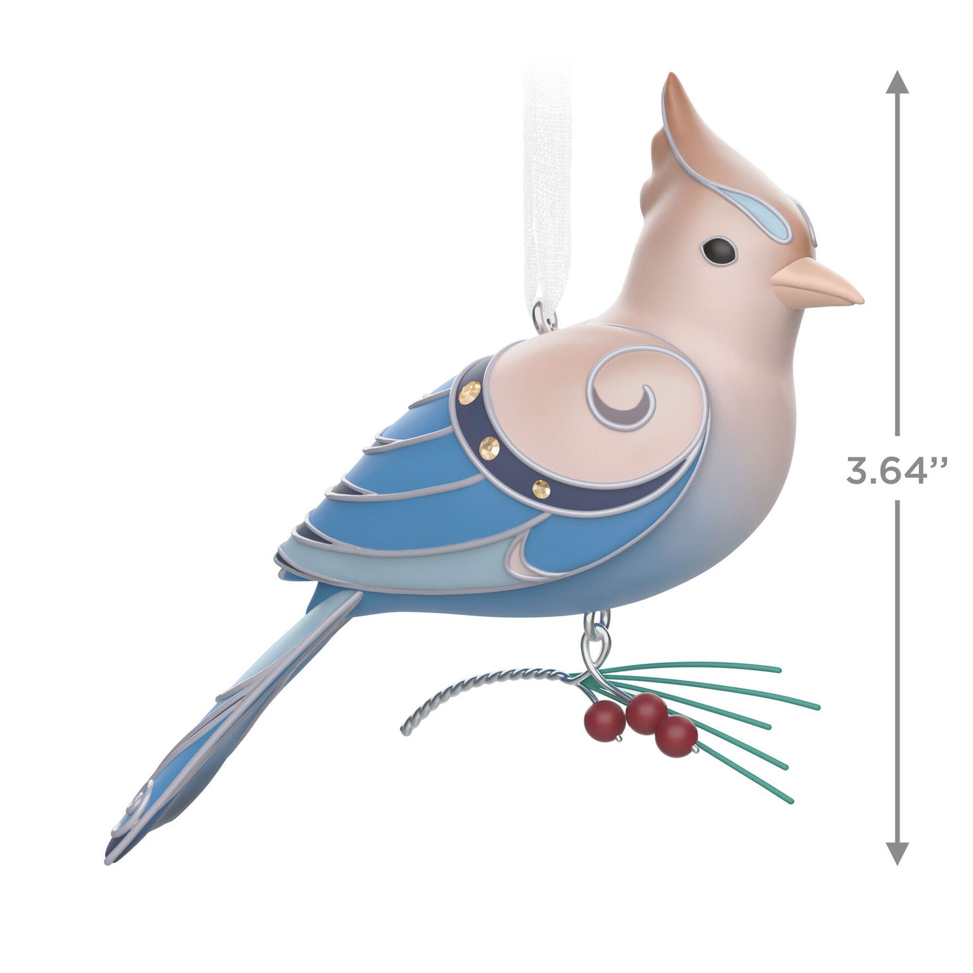 The Beauty of the Birds Leucistic Steller's Jay, Limited 2023 Keepsake Ornament