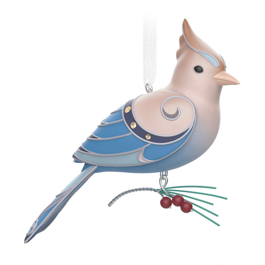 The Beauty of the Birds Leucistic Steller's Jay, Limited 2023 Keepsake Ornament