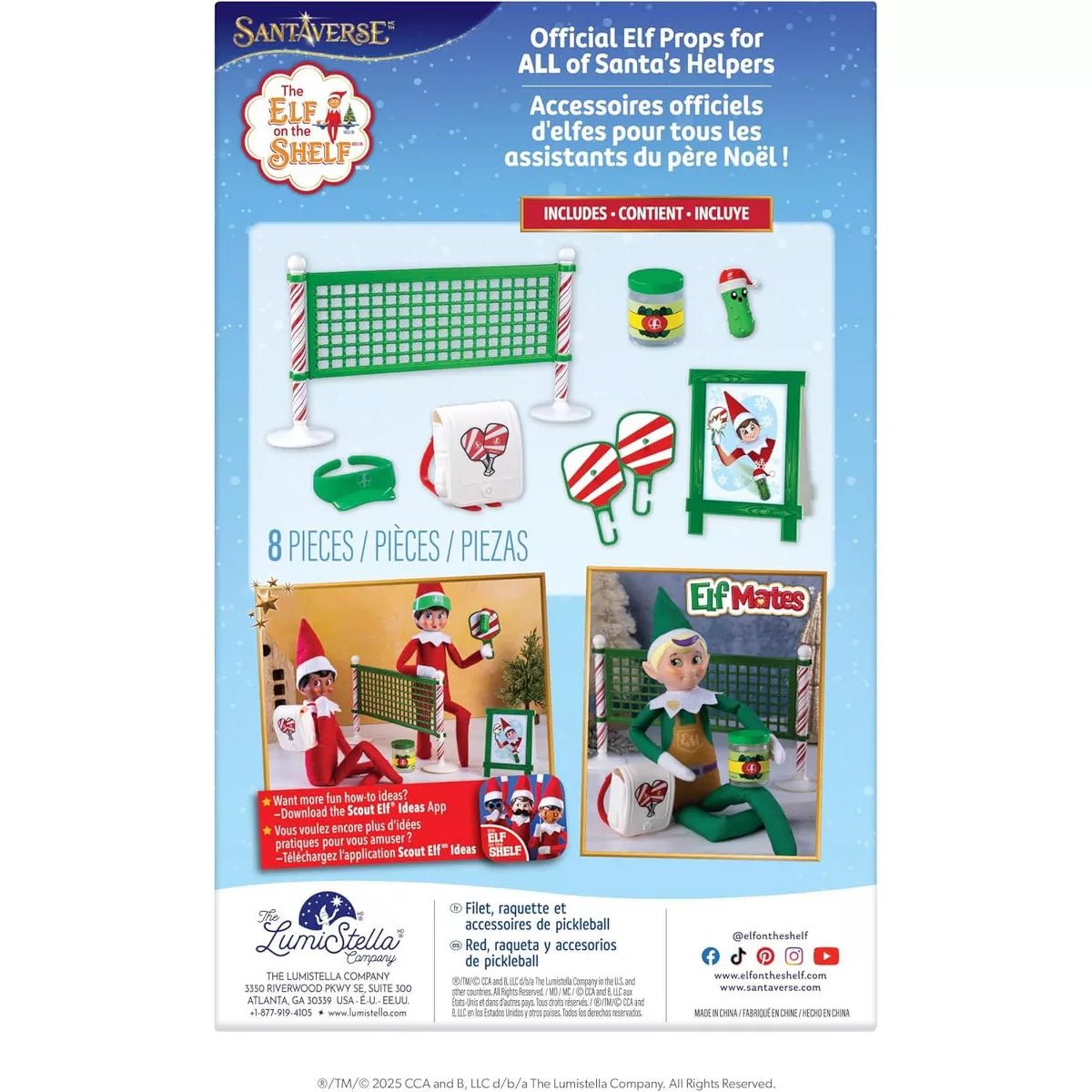 The Elf on the Shelf Polar Props Pickleball Play Set