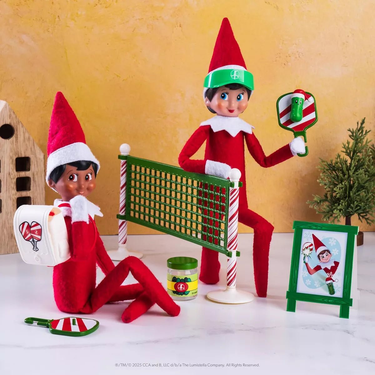 The Elf on the Shelf Polar Props Pickleball Play Set