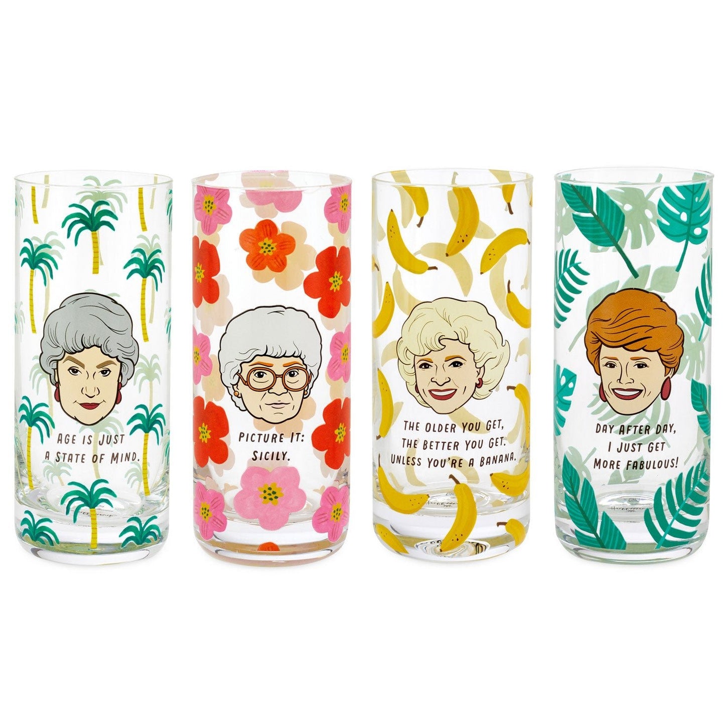 The Golden Girls Glasses, Set of 4