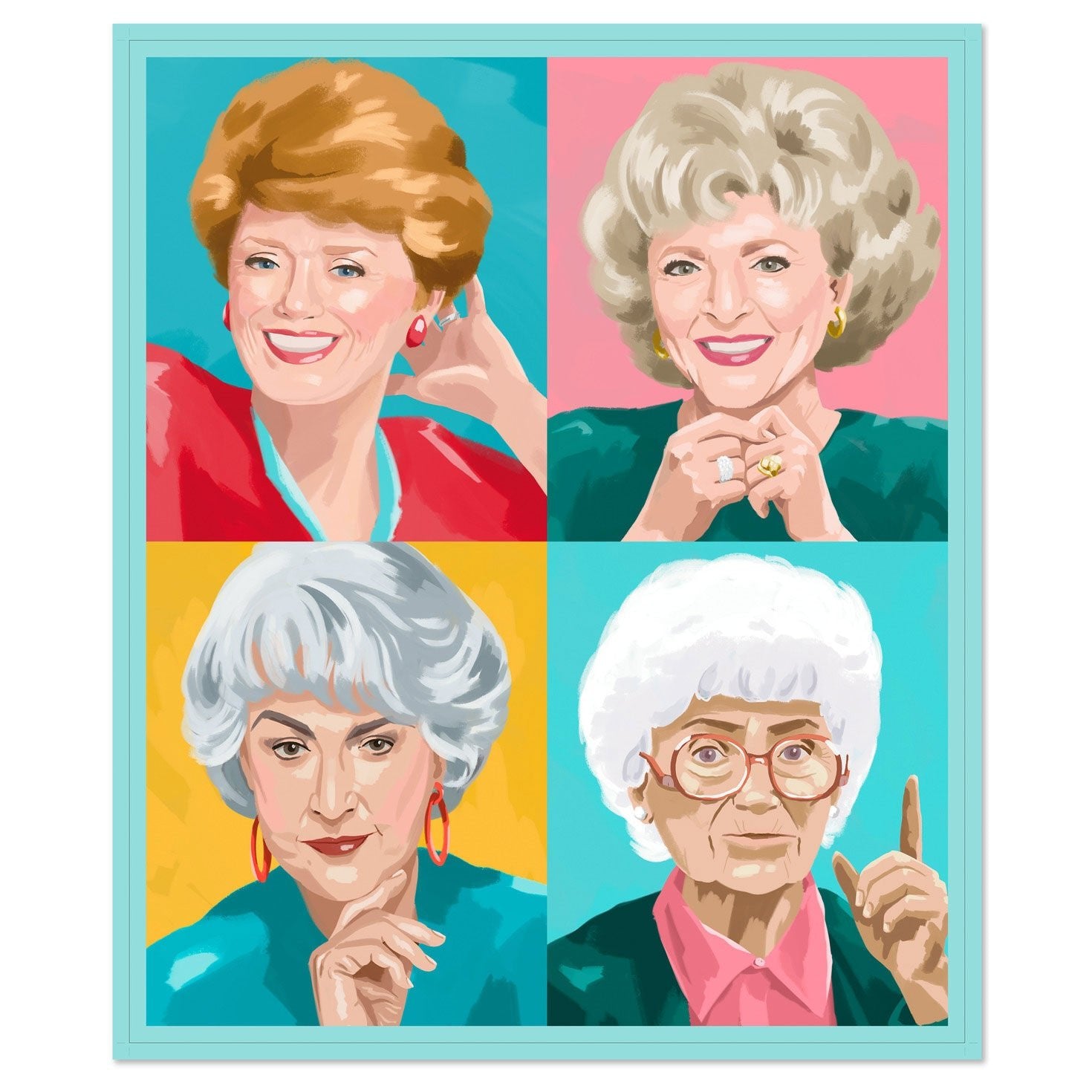 The Golden Girls Portrait Blanket, 50x60