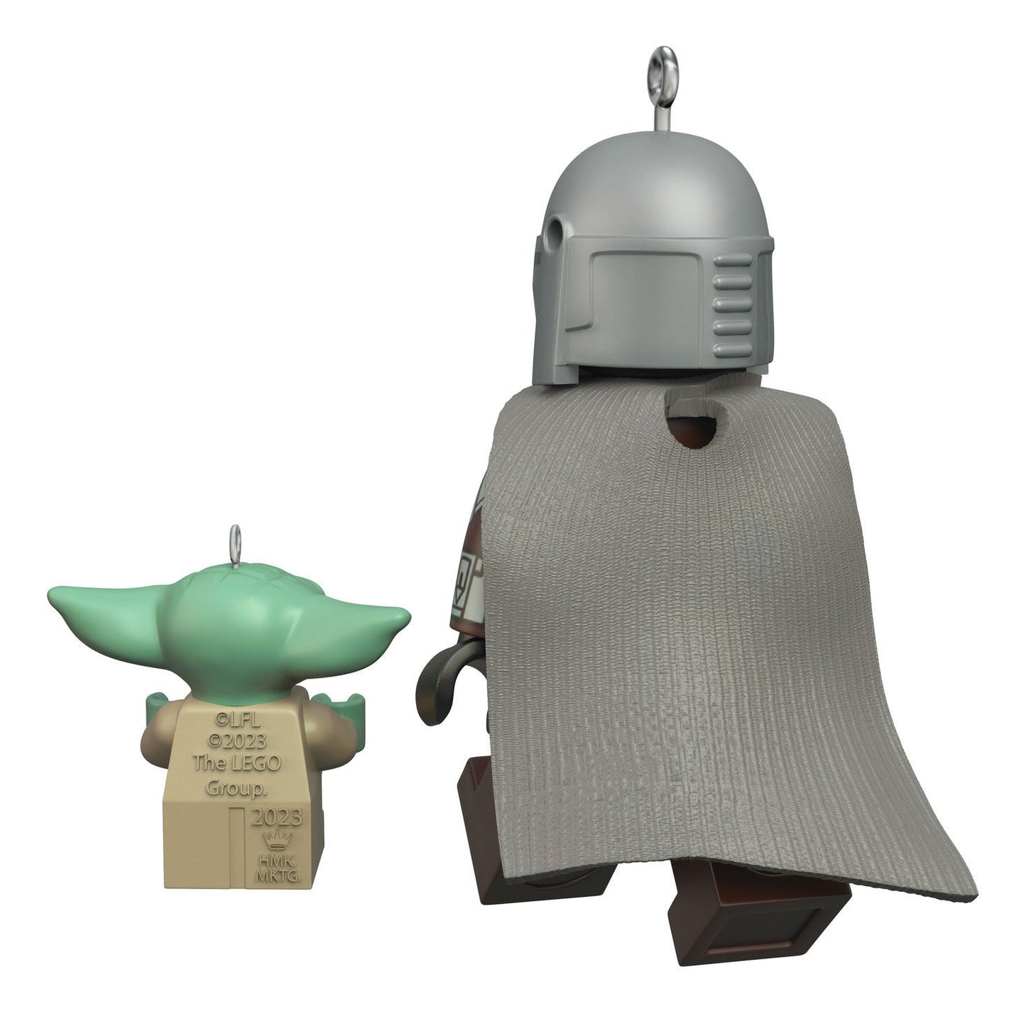 The Mandalorian and Grogu LEGO Star Wars Minifigure, 2023 Keepsake Ornaments, Set of 2