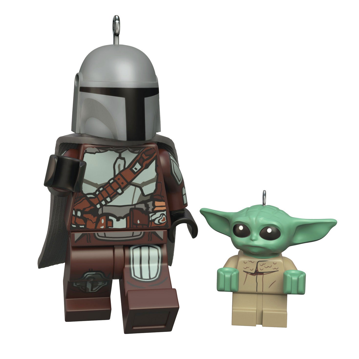 The Mandalorian and Grogu LEGO Star Wars Minifigure, 2023 Keepsake Ornaments, Set of 2