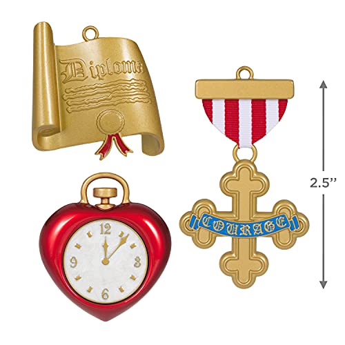 The Wizard of Oz Courage, Brain, and Heart, 2021 Keepsake Ornaments