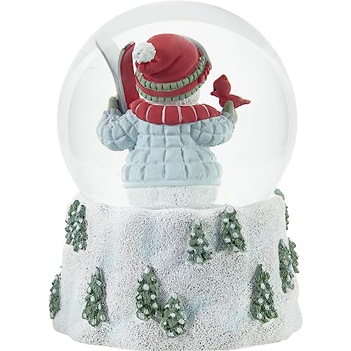 ‘Tis The Ski-Son to Be Jolly Annual Snowman Resin/Glass Musical Snow Globe