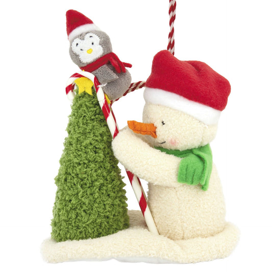 Trimming the Tree Snowman and Penguin Plush Hallmark Ornament