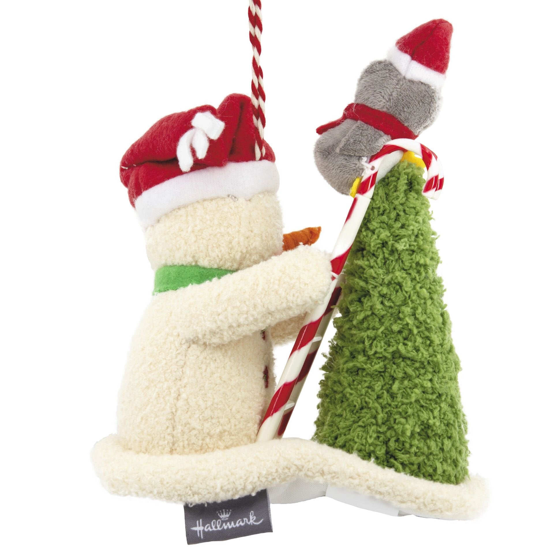 Trimming the Tree Snowman and Penguin Plush Hallmark Ornament