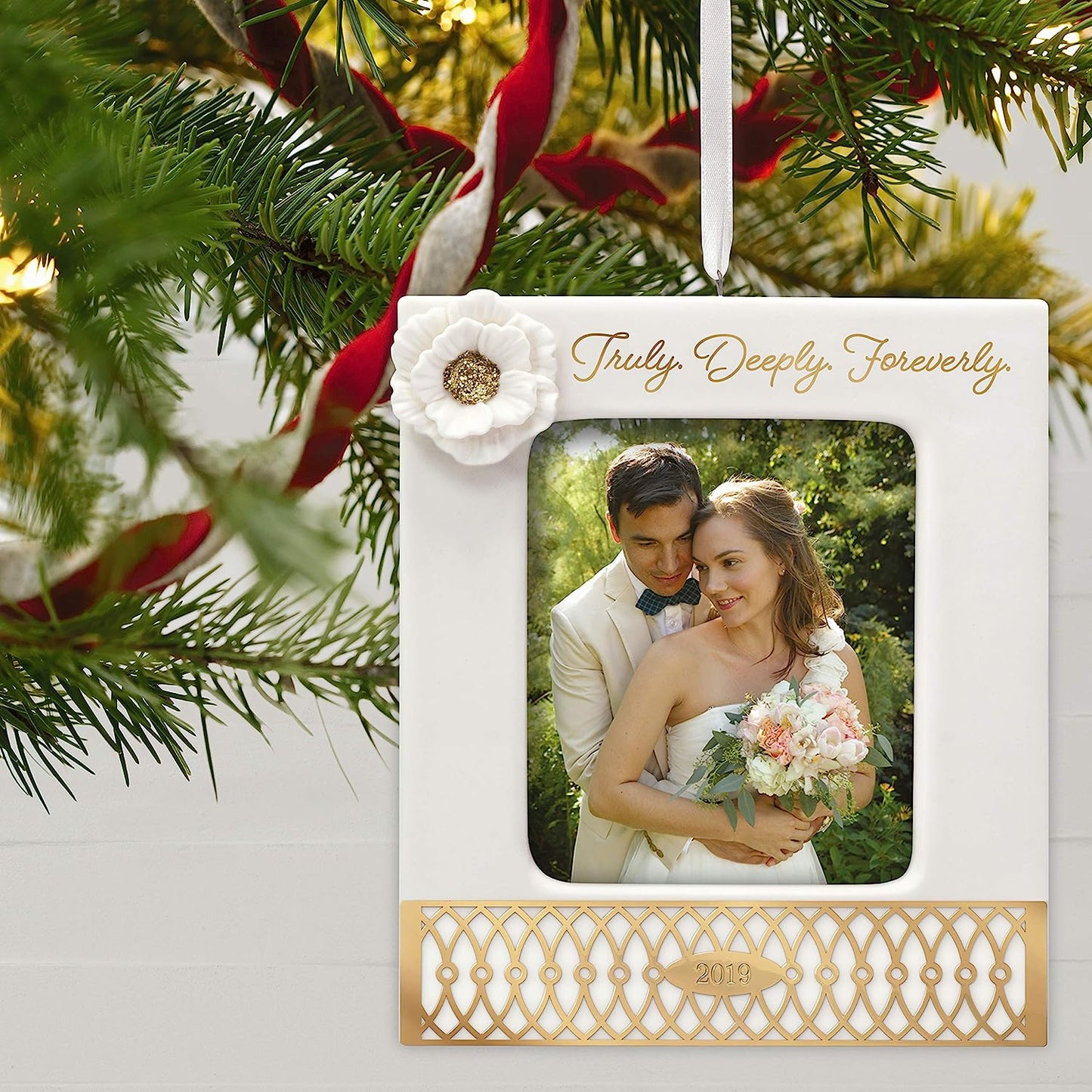 Truly. Deeply. Forever., Porcelain, 2019 Keepsake Photo Ornament