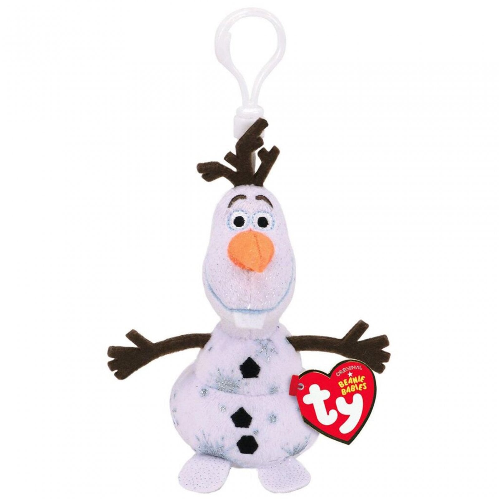 TY Sparkle Beanie Babies Disney Olaf Frozen II Backpack Clip, 5"