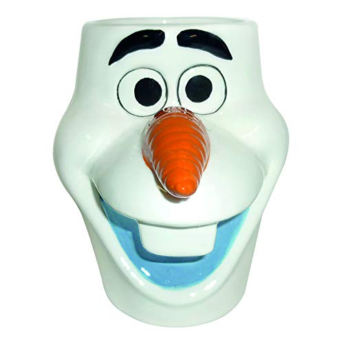 Vandor Disney Frozen Olaf Head Sculpted Ceramic Soup Coffee Mug Cup, 20 Ounce