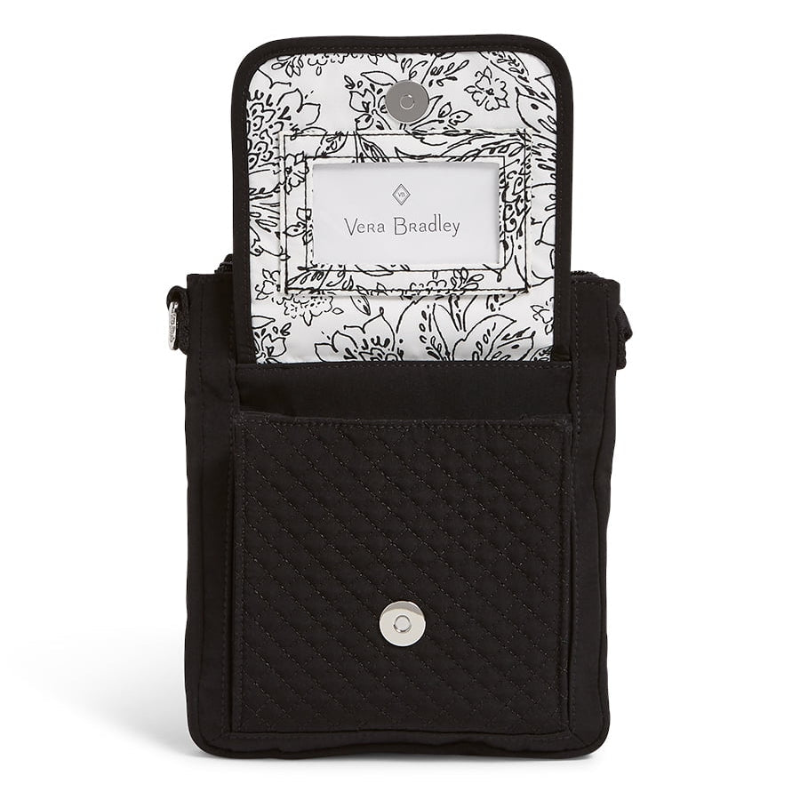 Vera Bradley Women's Microfiber RFID Mini Hipster Classic Black
