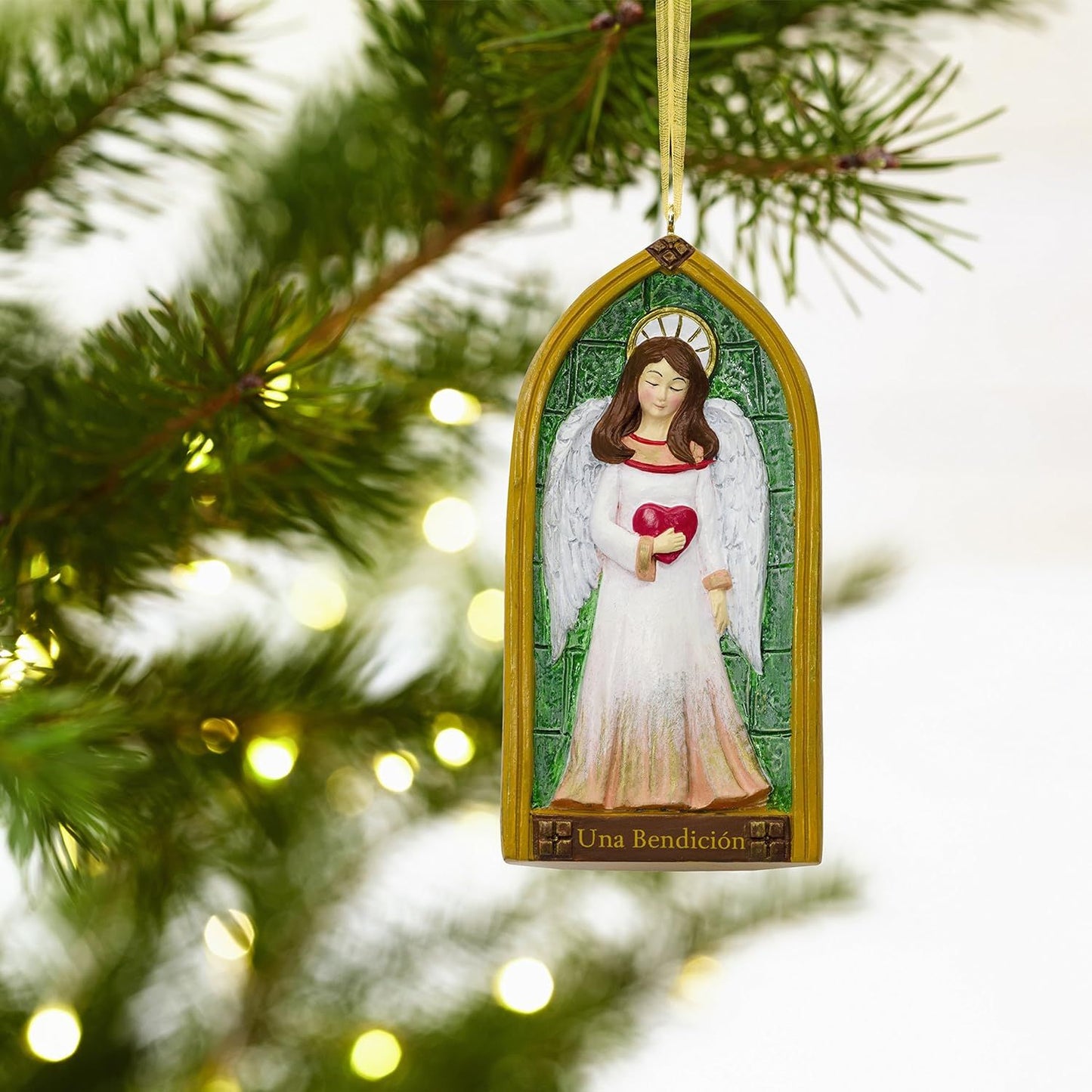 Vida Blessing Angel Church Window Hallmark Ornament