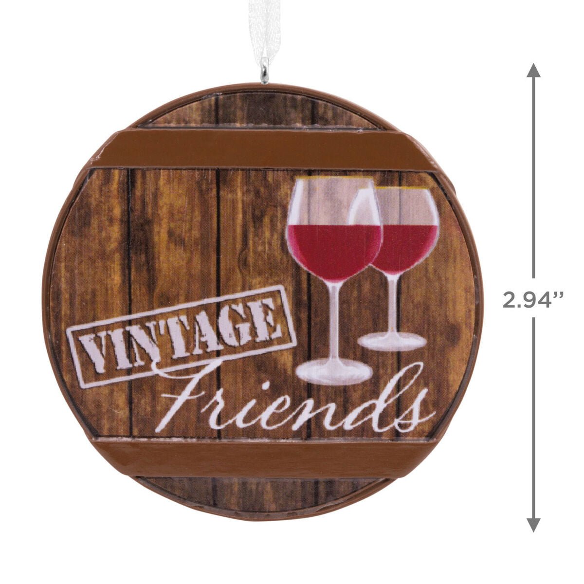 Vintage Friends Wine Cask Tree Trimmer Ornament