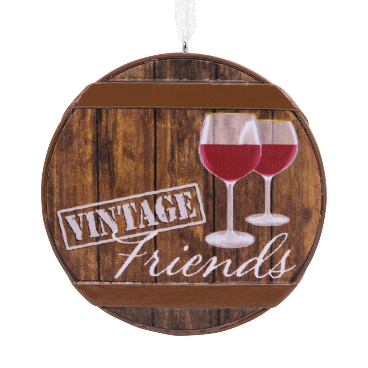 Vintage Friends Wine Cask Tree Trimmer Ornament