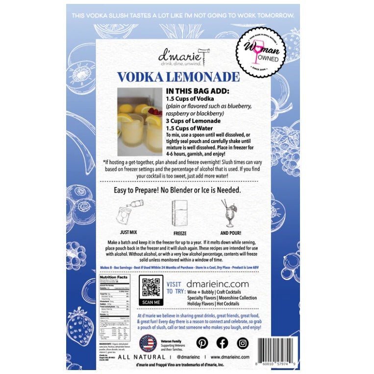 Vodka Lemonade Slush Mix 10 oz