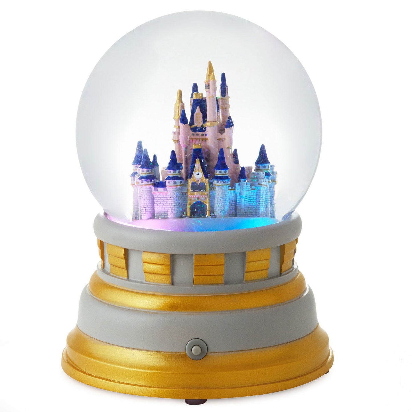 Walt Disney World 50th Anniversary Castle Snow Globe With Light and Sound