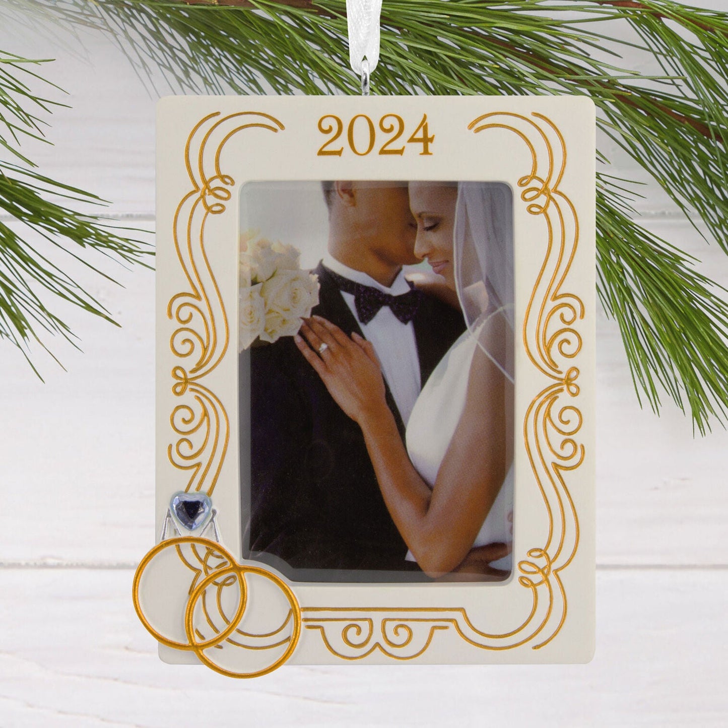 Wedding 2024 Photo Frame Hallmark Ornament