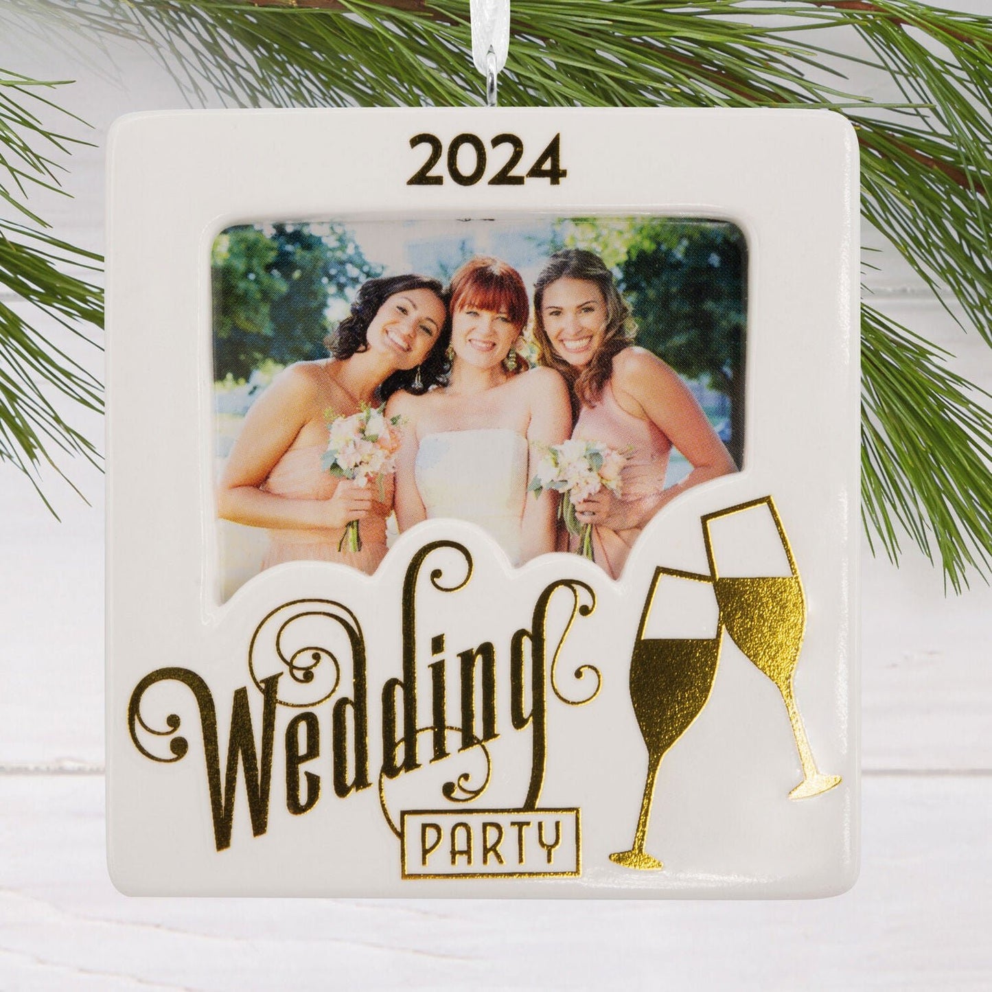 Wedding Party 2024 Photo Frame Hallmark Ornament