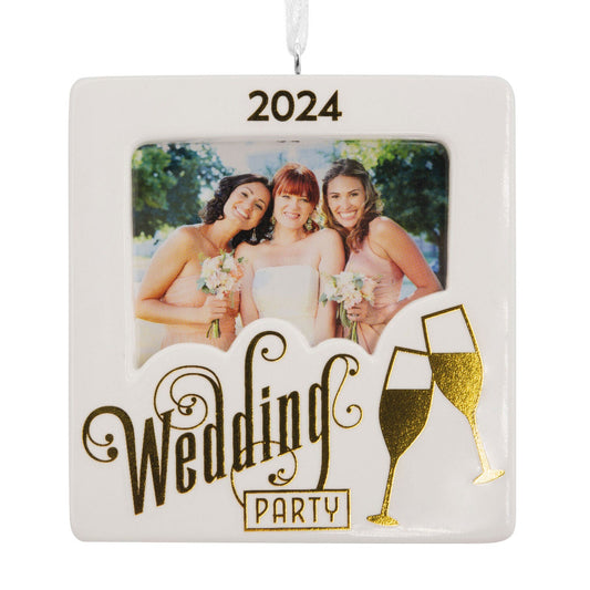 Wedding Party 2024 Photo Frame Hallmark Ornament