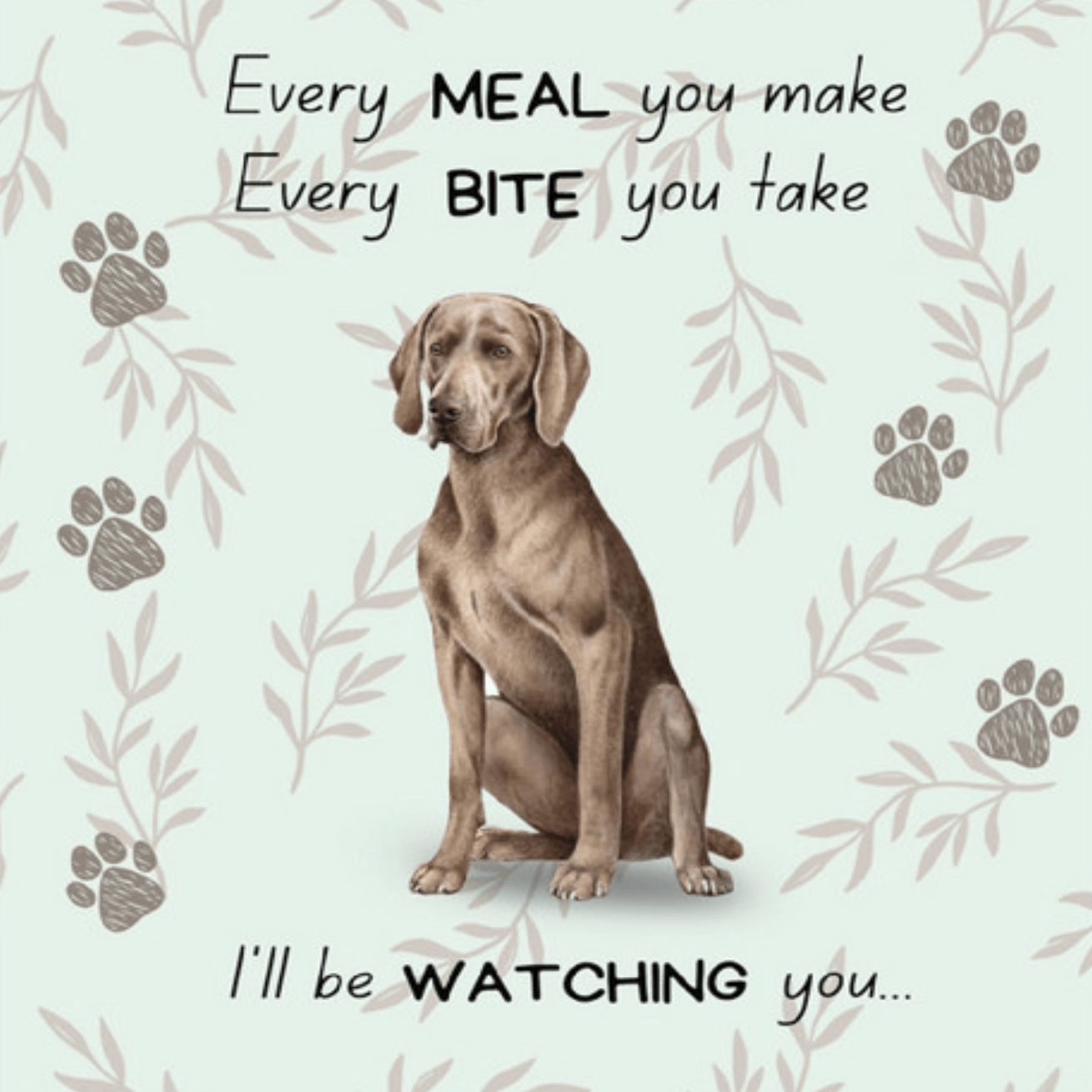 Weimaraner Oven Mitt Set