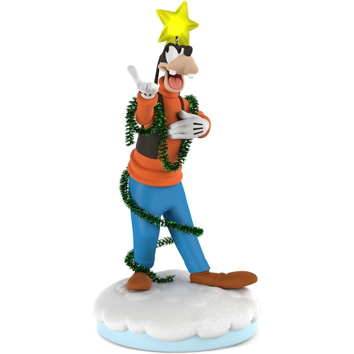 Hallmark Keepsake Ornament 2018 Year Dated, Disney Christmas Carolers Gleeful Goofy With Music and Light, Storyteller