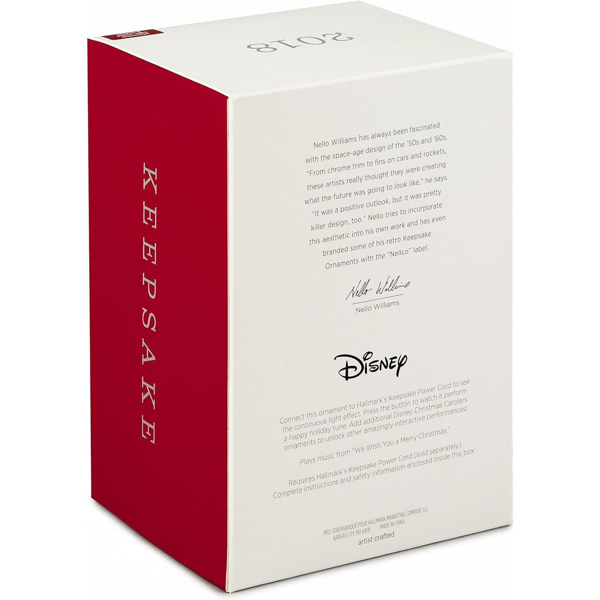Hallmark Keepsake Ornament 2018 Year Dated, Disney Christmas Carolers Gleeful Goofy With Music and Light, Storyteller