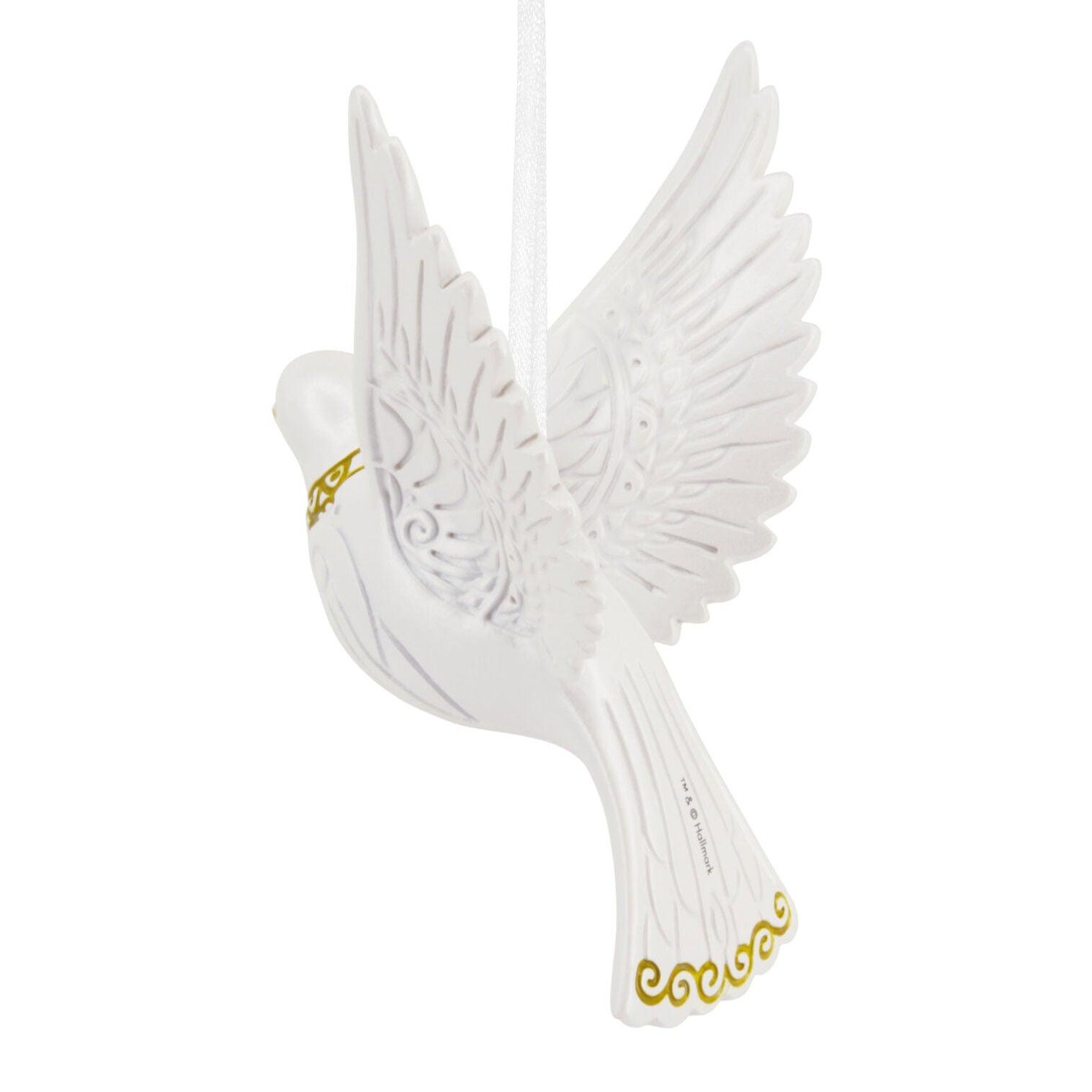 White and Gold Dove Hallmark Ornament