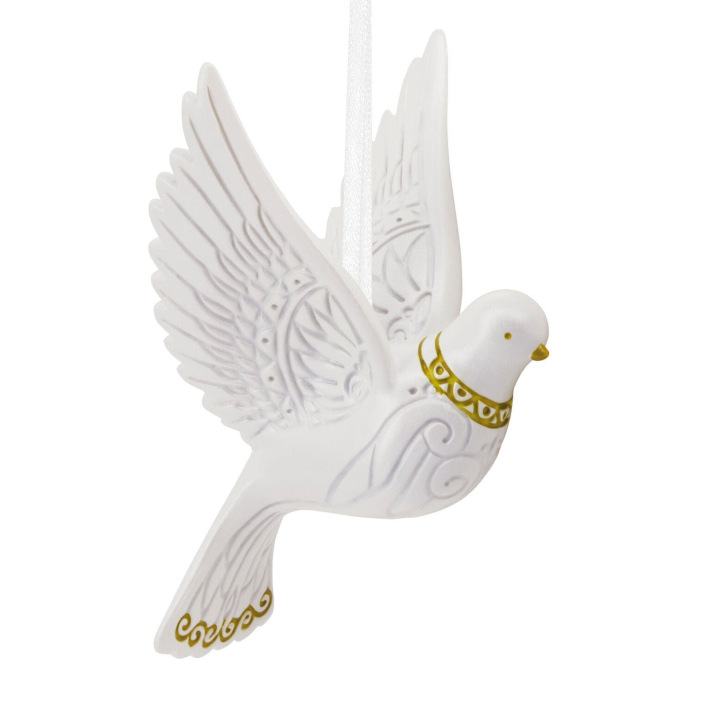 White and Gold Dove Hallmark Ornament