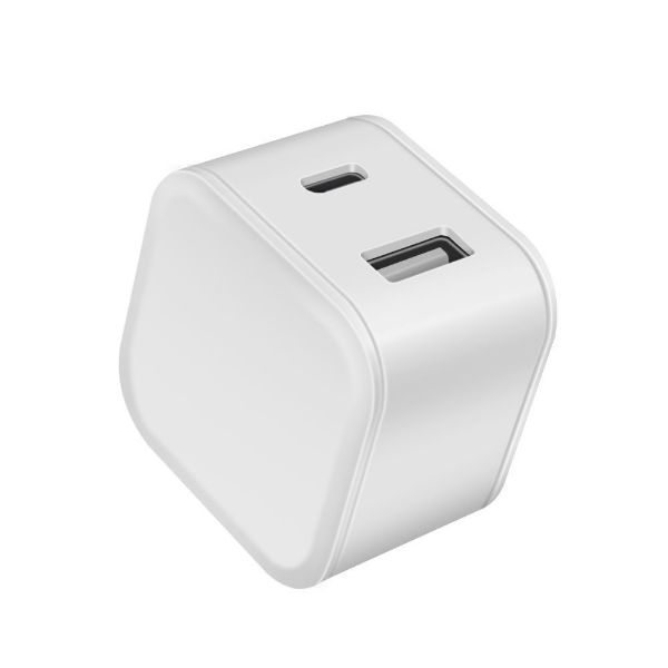 White Dual USB Adapter