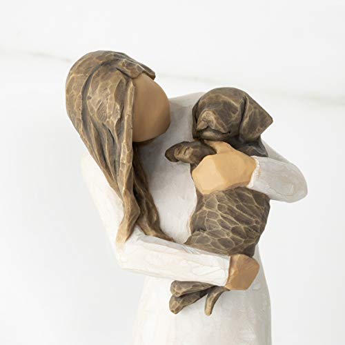 Willow Tree Adorable You (Dark Dog), Sculpted Hand-Painted Figure