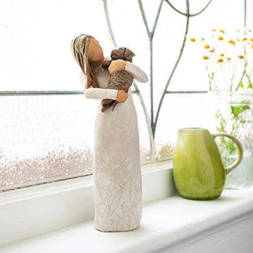 Willow Tree Adorable You (Dark Dog), Sculpted Hand-Painted Figure