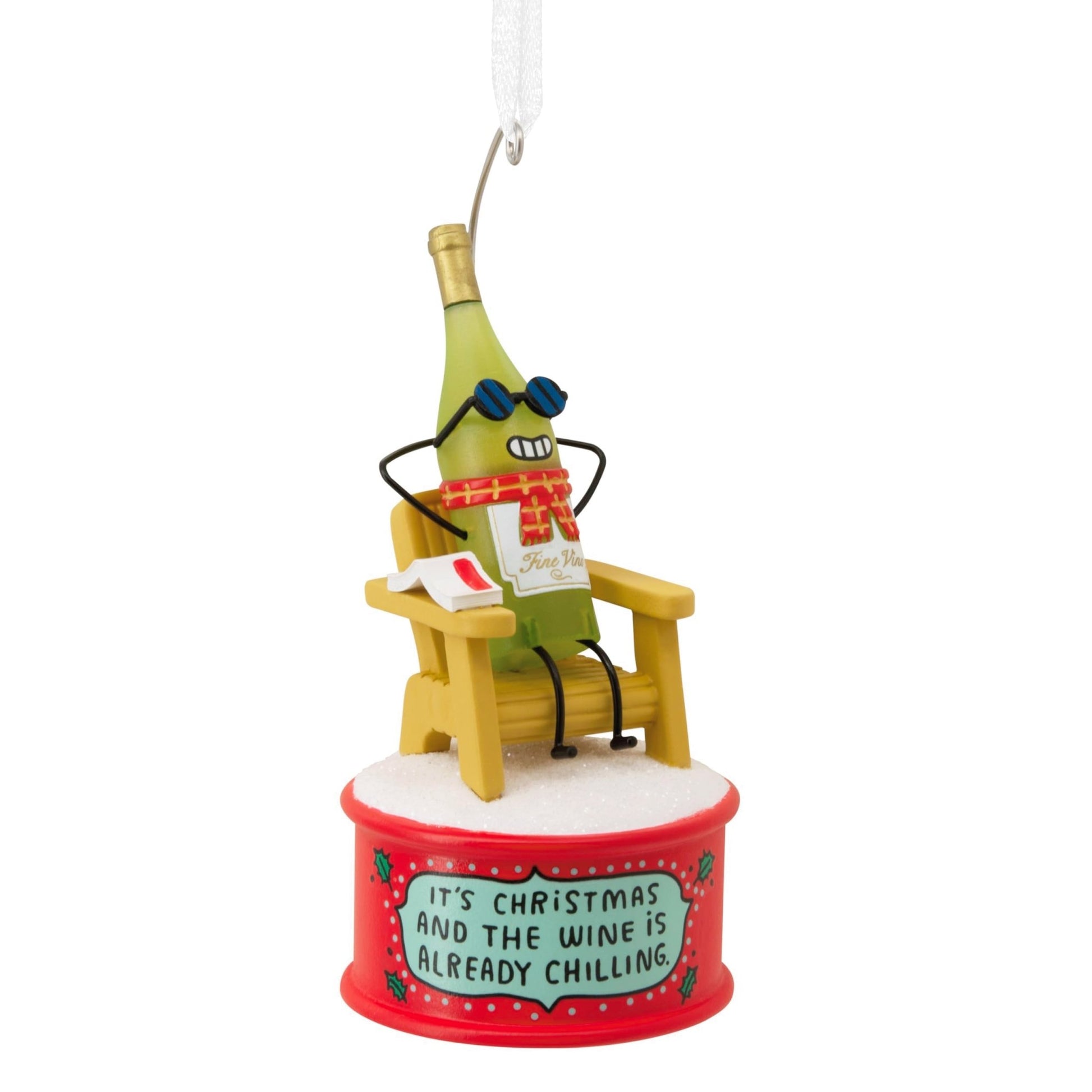 Wine is Chilling Hallmark Shoebox Ornament