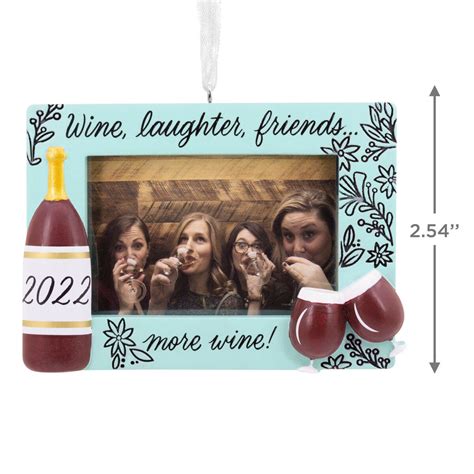 Wine Laughter Friends Dated 2022 Tree Trimmer Ornament