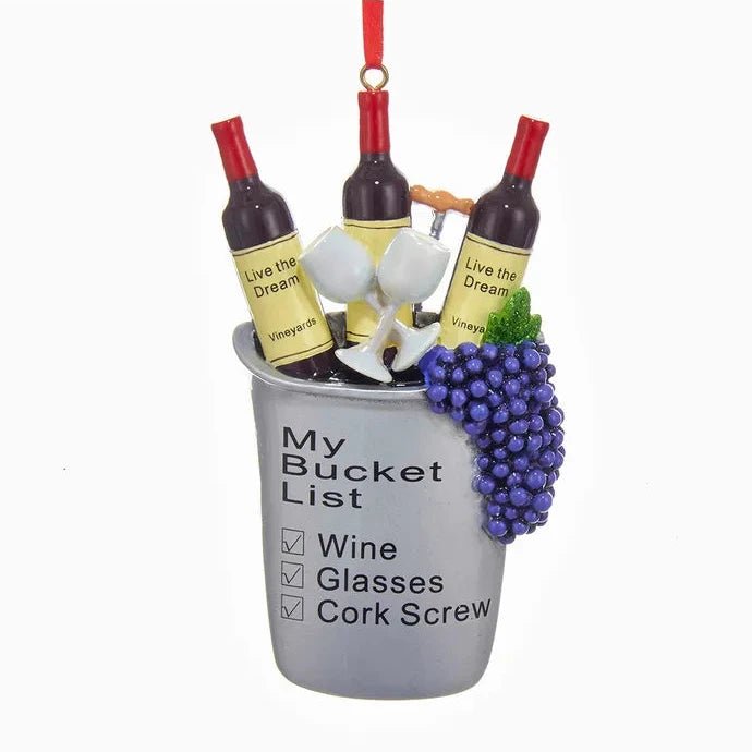 Wine "My Bucket List" Ornament