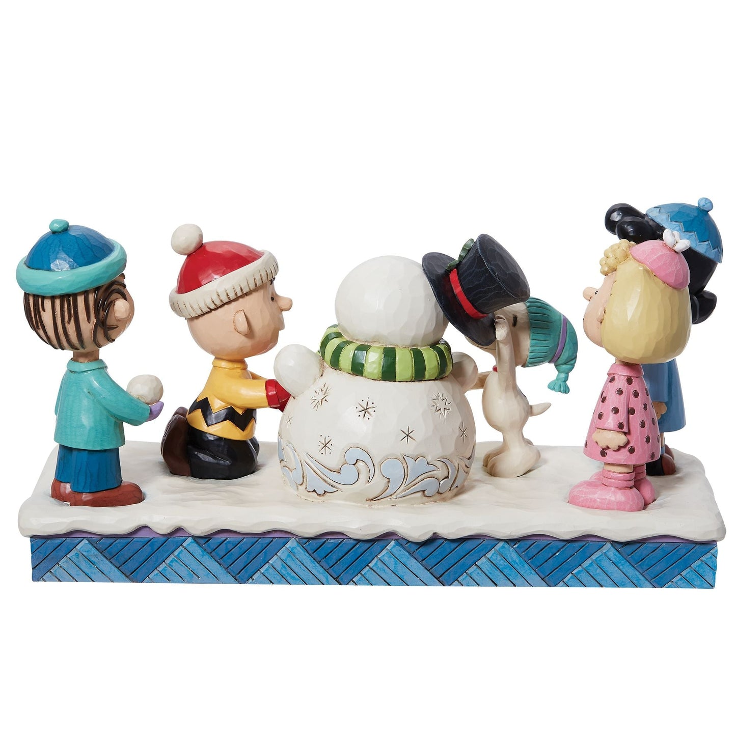 "Winter Fun" Peanuts Gang Building Snowman Figurine