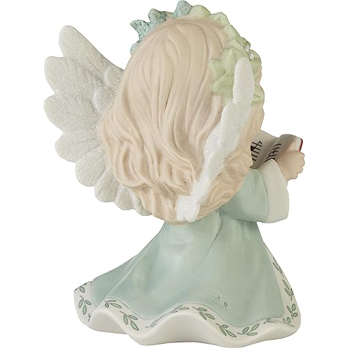 Wishing You Joyful Sounds of The Season Annual Angel Bisque Porcelain Figurine