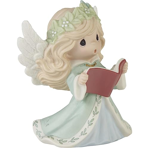 Wishing You Joyful Sounds of The Season Annual Angel Bisque Porcelain Figurine