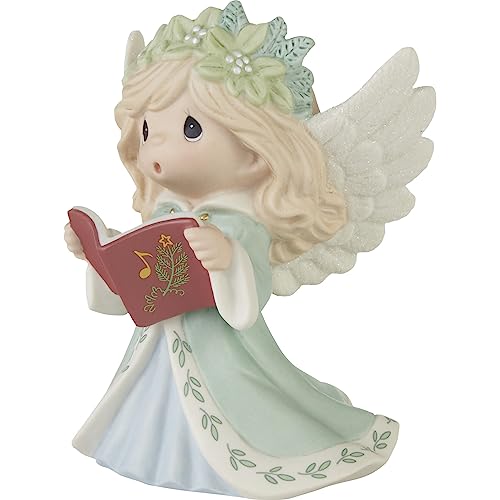 Wishing You Joyful Sounds of The Season Annual Angel Bisque Porcelain Figurine