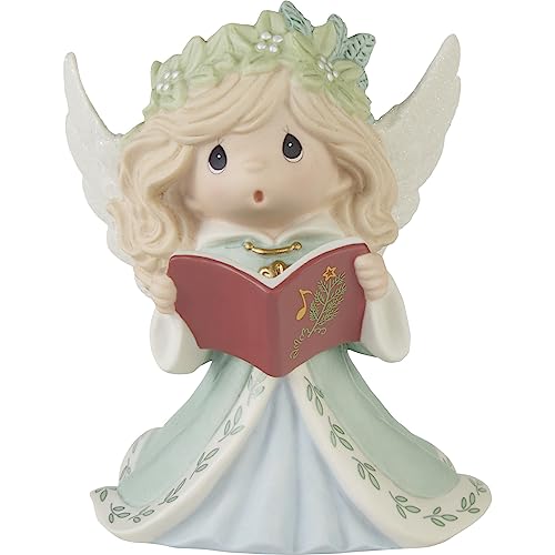 Wishing You Joyful Sounds of The Season Annual Angel Bisque Porcelain Figurine