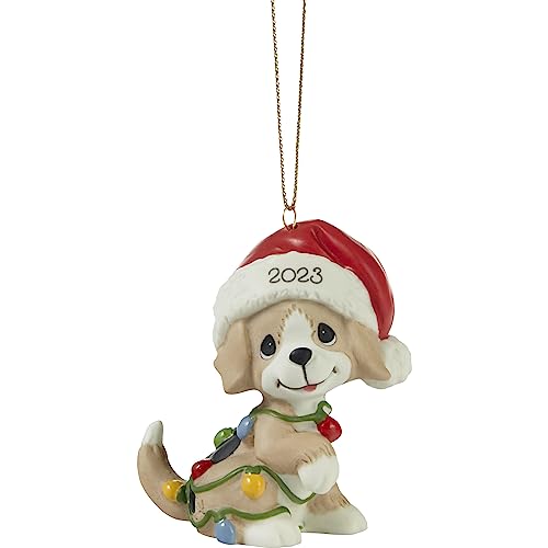 Wishing You Joyful Sounds of The Season Annual Angel Bisque Porcelain Ornament