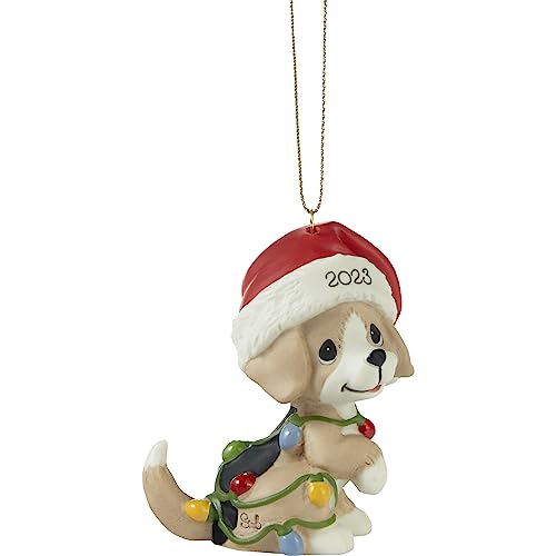 Wishing You Joyful Sounds of The Season Annual Angel Bisque Porcelain Ornament