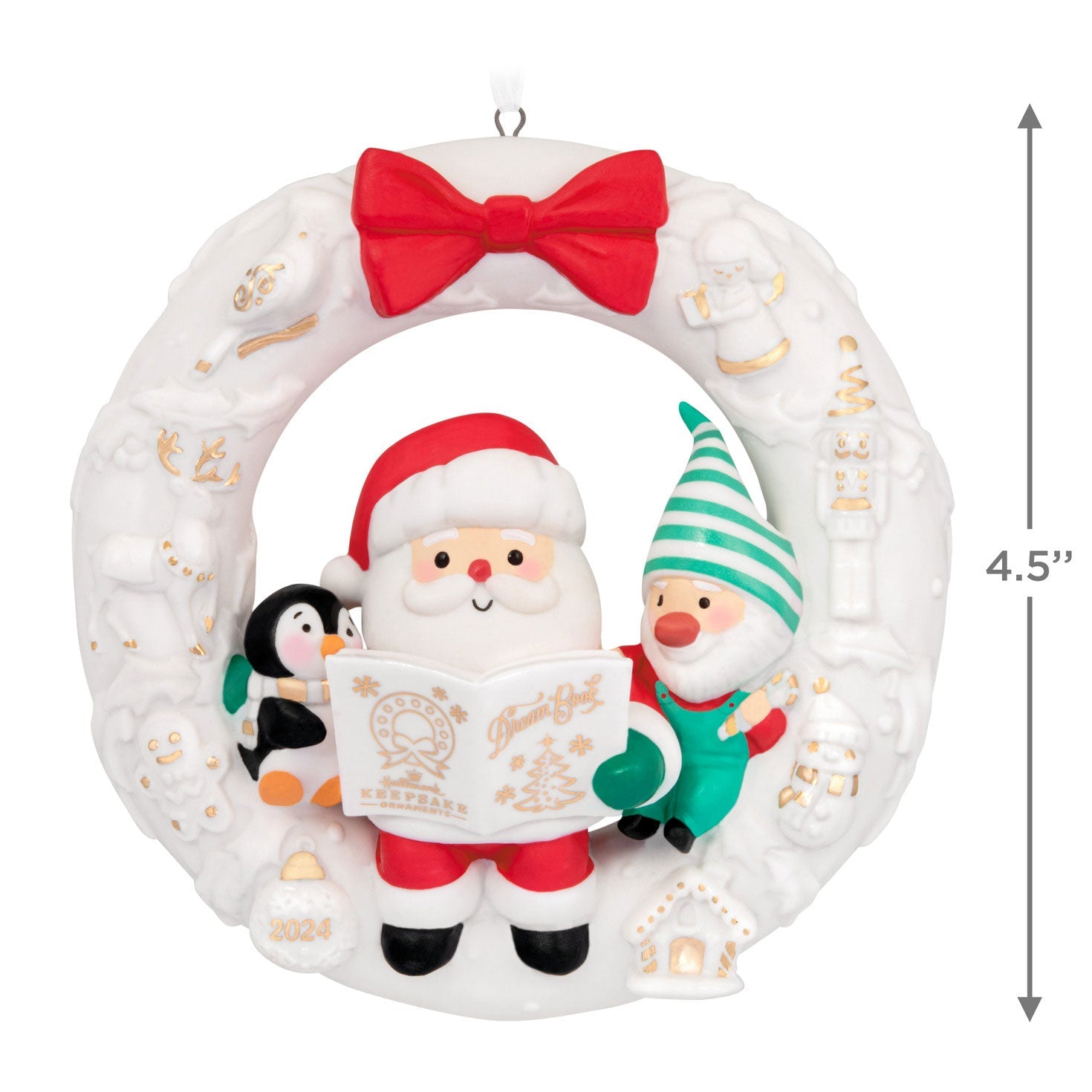 Wreath of Memories 2024 Porcelain Keepsake Ornament