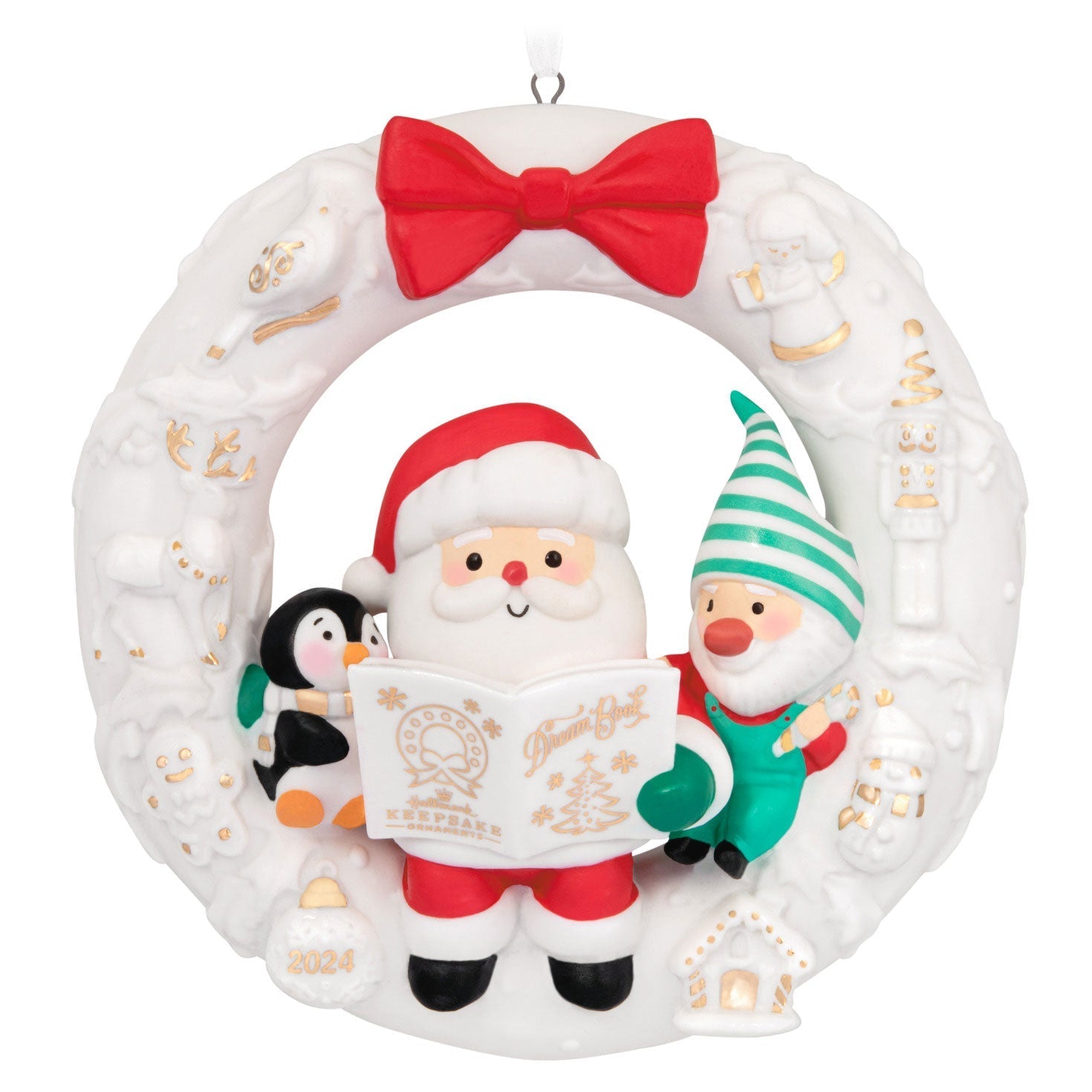 Wreath of Memories 2024 Porcelain Keepsake Ornament