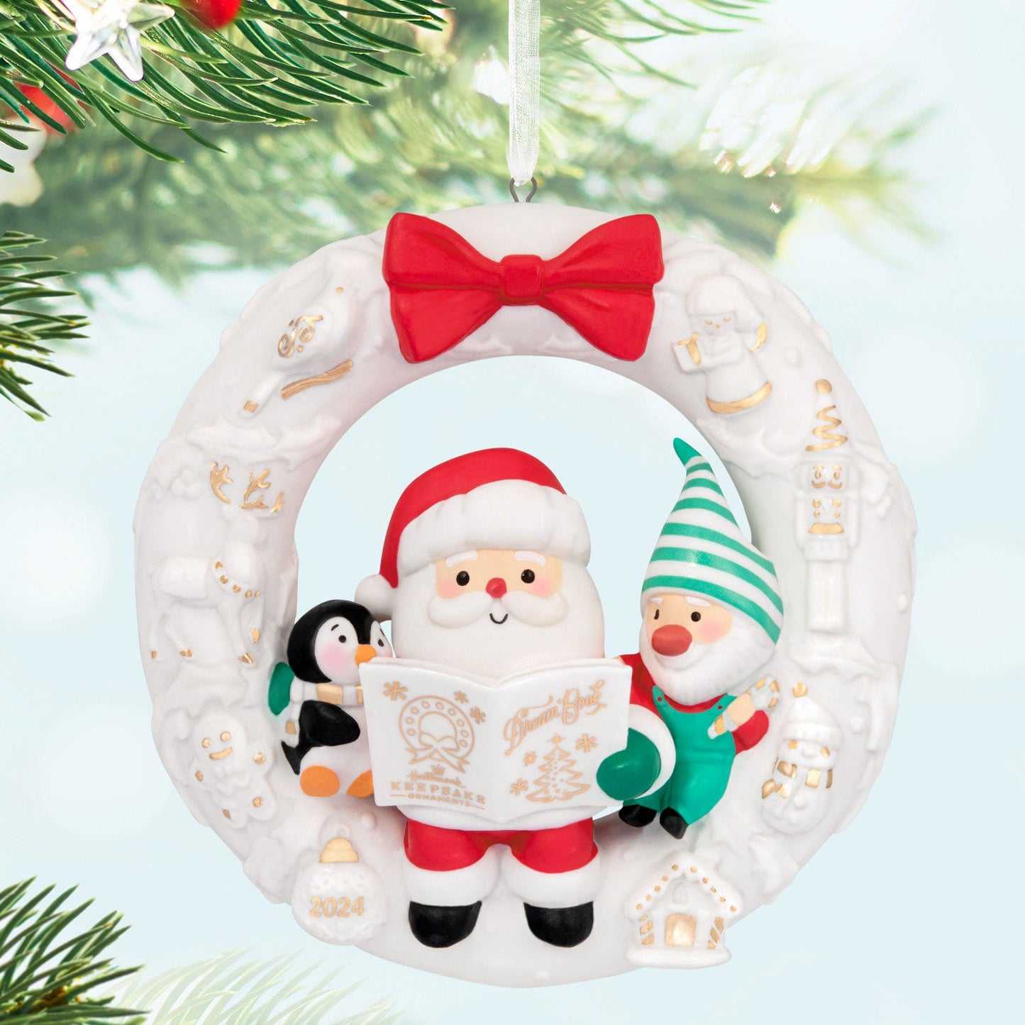 Wreath of Memories 2024 Porcelain Keepsake Ornament