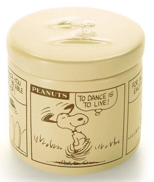 Peanuts Snoopy Comic Strip Ceramic Round Trinket Box